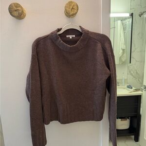 Reformation brown crew neck sweater